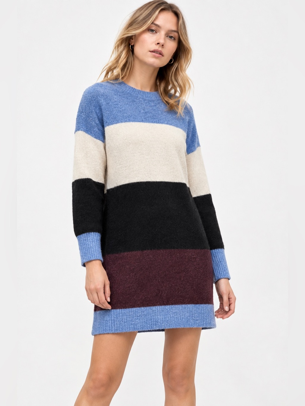 Wilfred Colorblock Long Sleeve Sweater Dress/ woman’s 2/ alpaca wool blend